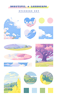 PSD 나무 구름 꽃 호수 스티커 일러스트 자연 하늘 산 풍경 초원 사람없음 세트 라벨 사각형 맑음 봄 벚꽃 하트 원형 벚나무 개나리 아치 화사함 감성 엘리먼트 국내일러스트 자연요소 모양 도형 식물 계절 컨셉 날씨 프레임 생태계 파일형식