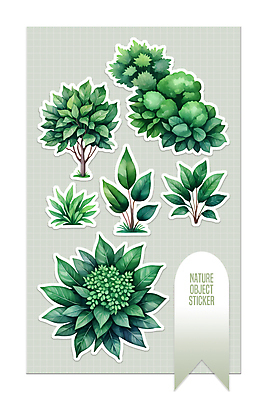 PSD 나무 스티커 잎 일러스트 자연 사람없음 초록색 세트 풀 풀잎 오브젝트 엘리먼트 국내일러스트 식물 컬러 풀_식물 생태계 파일형식