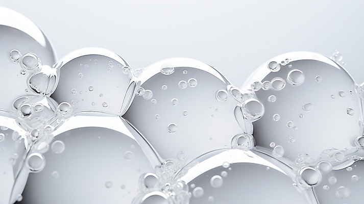 PSD 편집이미지 백그라운드 사람없음 화장품 거품 회색 흰색 물방울 액체 수분 디지털합성 성분 보습 앰플 콜라겐 이미지편집 컬러 뷰티 단백질 파일형식