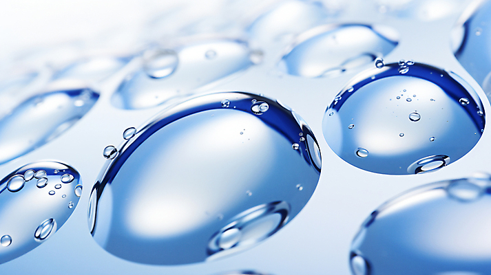 PSD 편집이미지 백그라운드 사람없음 파란색 화장품 거품 물방울 액체 수분 디지털합성 성분 보습 앰플 콜라겐 이미지편집 컬러 뷰티 단백질 파일형식