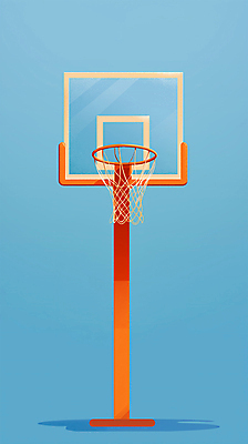 PSD 스포츠 하늘색 일러스트 농구 사람없음 주황색 골대 농구대 국내일러스트 컬러 파란색 구기 파일형식