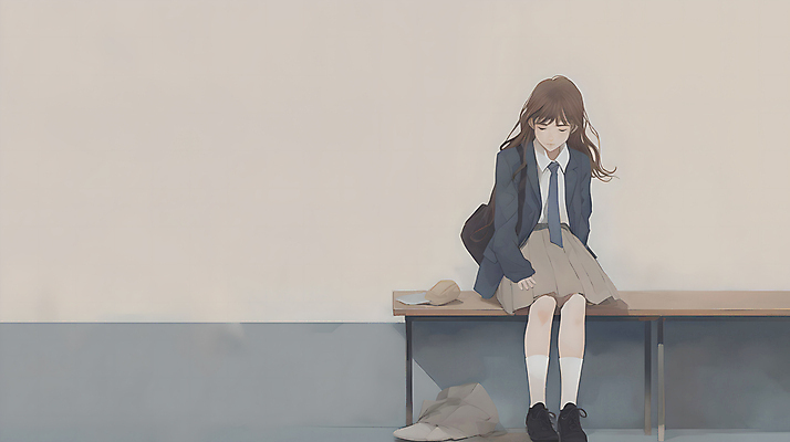 JPG 전신 여학생 여자 교복 가방 일러스트 학교 청소년 한명 앉기 스쿨라이프 책상 십대여자한명만 국내일러스트 AI일러스트 AI콘텐츠 1 학생 라이프스타일 잡화 옷 교육 가구 모션 사람 여자한명만 십대여자만 파일형식