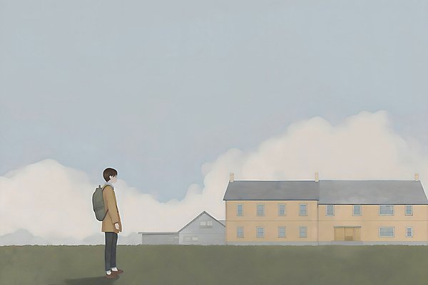 JPG 전신 구름 남자 교복 남학생 가방 일러스트 학교 청소년 하늘 한명 서기 잔디 건물 스쿨라이프 맑음 십대남자한명만 국내일러스트 AI일러스트 AI콘텐츠 자연요소 식물 1 학생 라이프스타일 건축물 잡화 옷 교육 모션 날씨 사람 남자한명만 십대남자만 파일형식