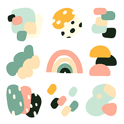 문양 무지개 스티커 무늬 일러스트 추상 사람없음 세트 컬러풀 라벨 오브젝트 심플 엘리먼트 미니멀 국내일러스트 AI파일 자연요소 컬러 프레임 파일형식 벡터