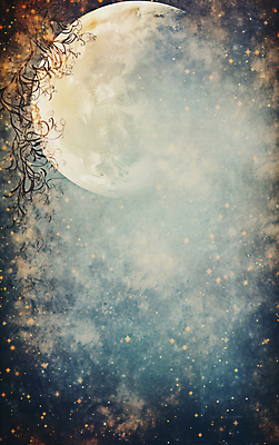 JPG 일러스트 상상 밤하늘 프레임 풍경 사람없음 달 신비 감성 카피스페이스 국내일러스트 AI일러스트 AI콘텐츠 자연요소 컨셉 하늘 공백 야간 파일형식