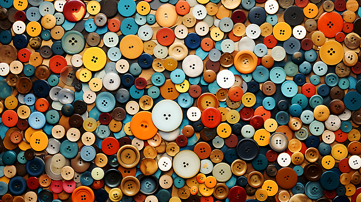 JPG 편집이미지 단추 사람없음 컬러풀 다양 가득함 카피스페이스 편집실사 AI포토 AI콘텐츠 컬러 다수 공백 CG 파일형식