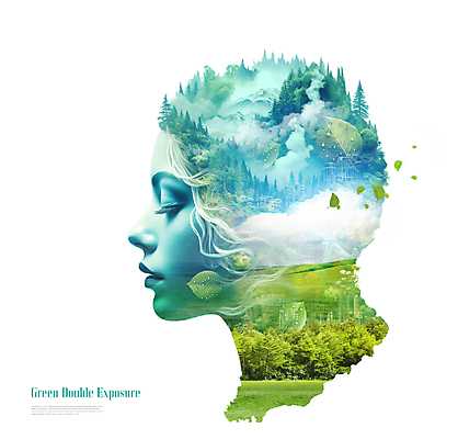 PSD 편집이미지 여자 생각 자연 나뭇잎 한명 성인 옆모습 머리 숲 친환경 다중노출 성인여자한명만 이미지편집 1 뷰포인트 잎 촬영기법 사람 신체부위 환경 생태계 여자한명만 성인여자만 파일형식