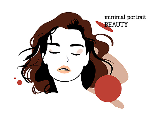 여자 얼굴 컨셉 일러스트 한명 성인 화장 뷰티 갈색 눈감음 심플 성인여자한명만 미니멀 국내일러스트 AI파일 1 컬러 모션 사람 신체부위 여자한명만 성인여자만 파일형식 벡터