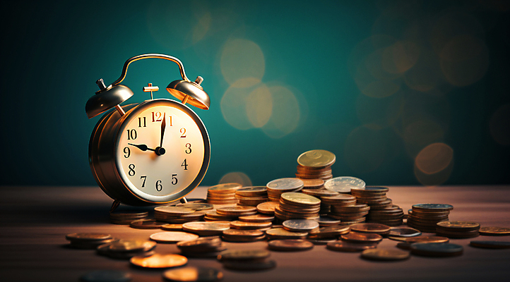 JPG 편집이미지 시계 사람없음 숫자 자명종 시간 계획 디지털합성 오브젝트 동전탑 편집실사 AI포토 AI콘텐츠 문자 컨셉 쌓기 동전 알람 CG 파일형식