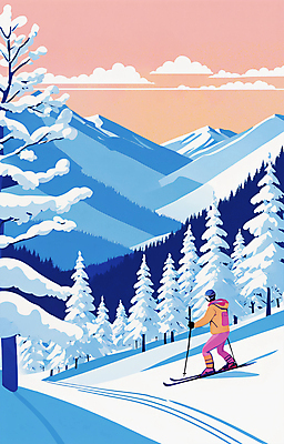 전신 PSD 나무 구름 백그라운드 겨울 일러스트 하늘 스키 스키장 아웃도어 한명 풍경 성인 레포츠 파란색 노을 숲 슬로프 성인한명만 겨울풍경 설산 산맥 국내일러스트 자연요소 식물 1 계절 컬러 레저 겨울스포츠 산 사람 성인만 파일형식