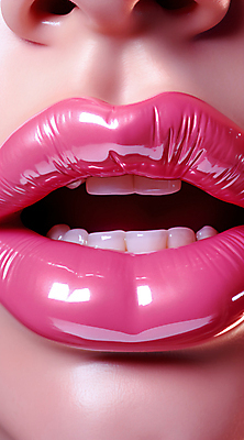 JPG 편집이미지 여자 얼굴 분홍색 한명 근접촬영 성인 매력적 입술 립메이크업 성인여자한명만 편집실사 AI컴퓨터그래픽 AI콘텐츠 1 뷰포인트 컬러 컨셉 사람 신체부위 화장 CG 여자한명만 성인여자만 파일형식