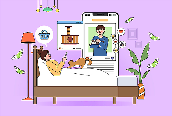 전신 여자 남자 화분 지폐 두마리 일러스트 안기 조명 상반신 성인 두명 스마트폰 눕기 보라색 고양이 하트 침대 장바구니 기지개 따봉 이모티콘 소셜네트워크 캣타워 성인만 인터넷방송 인플루언서 2024트렌드 디토소비 국내일러스트 반려용품 AI파일 모양 컬러 가구 돈 2 포유류 모션 사람 핸드폰 스마트기기 반려동물 쇼핑 유행 바구니 최고 오브젝트 신조어 파일형식 벡터 2024년 1인미디어 유명인