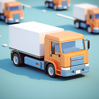 JPG 편집이미지 도로 사람없음 3D 배송 디지털합성 오브젝트 화물트럭 물류 아이소메트릭 편집소스 탑차 편집3D AI컴퓨터그래픽 AI콘텐츠 길 교통시설 트럭 파일형식