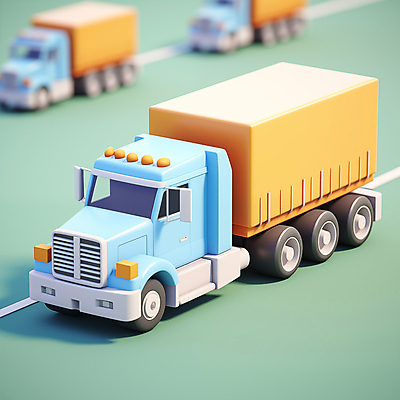 JPG 편집이미지 도로 사람없음 3D 배송 디지털합성 오브젝트 화물트럭 물류 아이소메트릭 편집소스 탑차 편집3D AI컴퓨터그래픽 AI콘텐츠 길 교통시설 트럭 파일형식