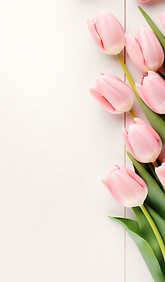 JPG 편집이미지 꽃 분홍색 프레임 사람없음 튤립 카피스페이스 편집실사 AI포토 AI콘텐츠 식물 컬러 공백 CG 파일형식
