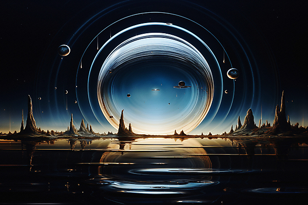 JPG 편집이미지 물결 백그라운드 추상 미래 사람없음 반사 검은색 어둠 과학기술 원형 디지털합성 공간이동 편집소스 SF 이미지편집 편집실사 AI컴퓨터그래픽 AI콘텐츠 도형 컬러 이동 컨셉 무늬 기술 CG 파일형식