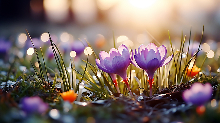 JPG 편집이미지 백그라운드 꽃밭 봄꽃 풍경 근접촬영 사람없음 햇빛 봄 디지털합성 블러효과 사프란 편집소스 편집실사 AI포토 AI콘텐츠 계절 꽃 뷰포인트 태양 향신료 CG 블러 파일형식 효과