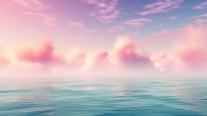 JPG 구름 편집이미지 물결 바다 분홍색 백그라운드 풍경 사람없음 안개 디지털합성 파스텔톤 수평선 편집소스 편집실사 AI컴퓨터그래픽 AI콘텐츠 자연요소 컬러 날씨 CG 파일형식