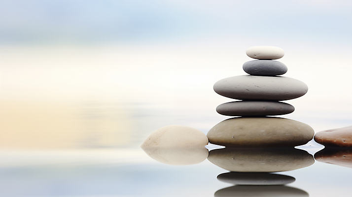 JPG 편집이미지 물결 사람없음 물 반사 고요 석탑 디지털합성 명상 차분 편집실사 젠 AI포토 AI콘텐츠 자연요소 컨셉 쌓기 탑 돌_바위 CG 파일형식