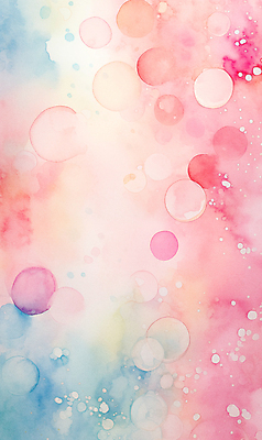 JPG 백그라운드 일러스트 붓터치 수채화 사람없음 컬러풀 거품 번짐 버블 물기포 국내일러스트 AI일러스트 AI콘텐츠 컬러 파일형식 효과