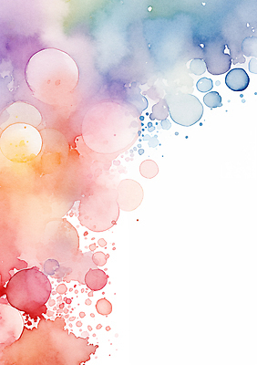 JPG 일러스트 붓터치 수채화 사람없음 컬러풀 거품 번짐 버블 물기포 카피스페이스 국내일러스트 AI일러스트 AI콘텐츠 컬러 공백 파일형식 효과