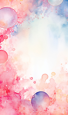 JPG 일러스트 붓터치 수채화 사람없음 컬러풀 거품 번짐 버블 물기포 카피스페이스 국내일러스트 AI일러스트 AI콘텐츠 컬러 공백 파일형식 효과