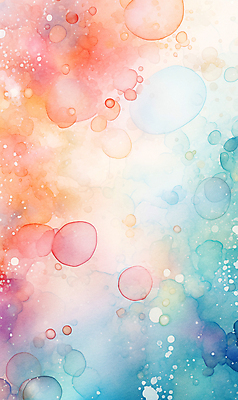 JPG 백그라운드 일러스트 붓터치 수채화 사람없음 컬러풀 거품 번짐 버블 물기포 국내일러스트 AI일러스트 AI콘텐츠 컬러 파일형식 효과