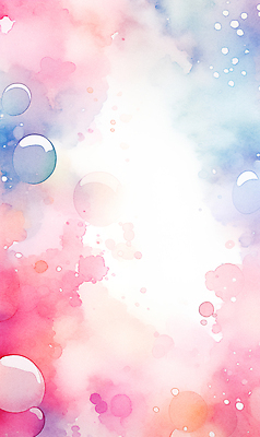 JPG 일러스트 붓터치 수채화 사람없음 컬러풀 거품 번짐 버블 물기포 카피스페이스 국내일러스트 AI일러스트 AI콘텐츠 컬러 공백 파일형식 효과