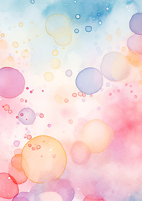 JPG 백그라운드 일러스트 붓터치 수채화 사람없음 컬러풀 거품 번짐 버블 물기포 국내일러스트 AI일러스트 AI콘텐츠 컬러 파일형식 효과