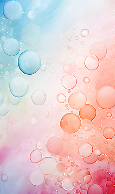 JPG 백그라운드 일러스트 붓터치 수채화 사람없음 컬러풀 거품 번짐 버블 물기포 국내일러스트 AI일러스트 AI콘텐츠 컬러 파일형식 효과