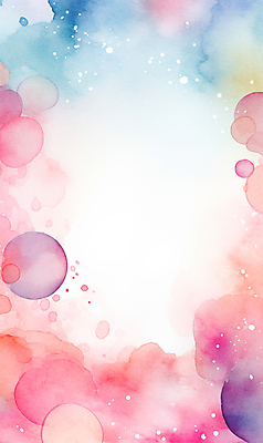 JPG 일러스트 붓터치 수채화 사람없음 컬러풀 거품 번짐 버블 물기포 카피스페이스 국내일러스트 AI일러스트 AI콘텐츠 컬러 공백 파일형식 효과