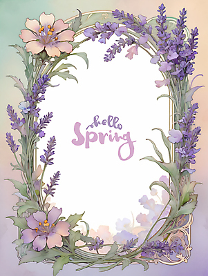 PSD 식물 영어 꽃 잎 일러스트 봄꽃 프레임 타이포그라피 사람없음 봄 디지털합성 데이지 타원형 편집소스 국내일러스트 문자 계절 원형 파일형식