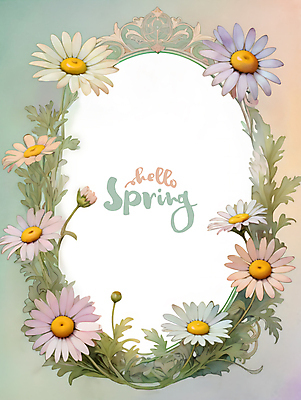 PSD 식물 영어 꽃 잎 일러스트 봄꽃 프레임 타이포그라피 사람없음 봄 디지털합성 라벤더 타원형 편집소스 국내일러스트 문자 계절 원형 허브 파일형식