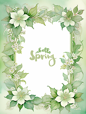 PSD 영어 잎 일러스트 봄꽃 프레임 타이포그라피 사람없음 사각형 봄 디지털합성 팬지 편집소스 국내일러스트 도형 식물 문자 계절 꽃 파일형식