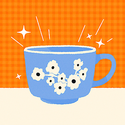 일러스트 주전자 티타임 잔 사람없음 그래픽 컵 반짝임 컬러풀 빈티지 차 찻잔 찻주전자 엽서 미니멀 국내일러스트 AI파일 식기 음료 컬러 컨셉 모션 주방용품 휴식 편지 파일형식 벡터