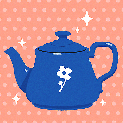 일러스트 주전자 티타임 잔 사람없음 그래픽 컵 반짝임 컬러풀 물방울무늬 빈티지 차 찻주전자 엽서 미니멀 국내일러스트 AI파일 식기 음료 컬러 컨셉 무늬 모션 주방용품 휴식 편지 파일형식 벡터