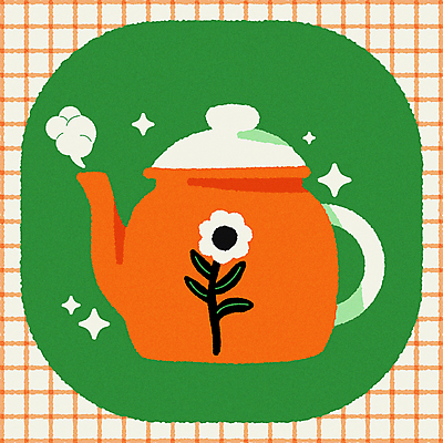 일러스트 주전자 티타임 잔 사람없음 그래픽 컵 반짝임 컬러풀 빈티지 연기 차 찻주전자 엽서 격자 미니멀 국내일러스트 AI파일 식기 음료 컬러 컨셉 무늬 모션 주방용품 휴식 편지 파일형식 벡터