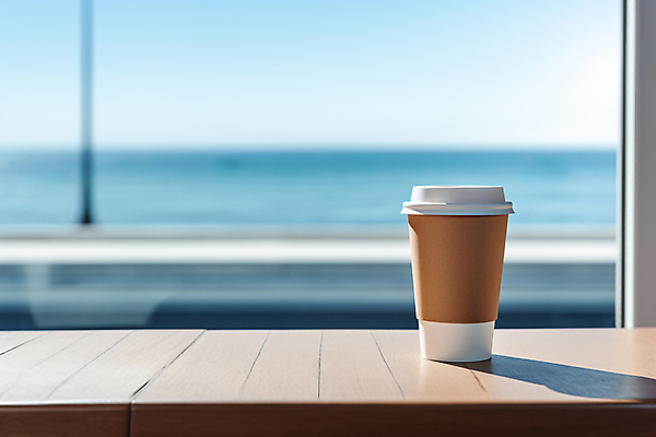 JPG 편집이미지 여유 커피 바다 휴식 풍경 사람없음 커피잔 창가 블러효과 편집실사 AI포토 AI콘텐츠 감정 음료 컨셉 창문 잔 CG 블러 파일형식 효과