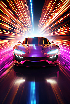 JPG 편집이미지 백그라운드 자동차 미래 사람없음 빛 반사 속도 네온 편집실사 AI컴퓨터그래픽 AI콘텐츠 육상교통 컨셉 CG 파일형식