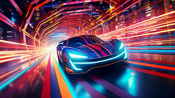 JPG 편집이미지 백그라운드 자동차 미래 사람없음 빛 반사 속도 네온 편집실사 AI컴퓨터그래픽 AI콘텐츠 육상교통 컨셉 CG 파일형식