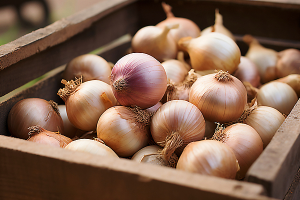 JPG 편집이미지 식재료 양파 뿌리채소 사람없음 나무상자 디지털합성 편집실사 AI포토 AI콘텐츠 채소 상자 CG 파일형식