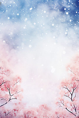 JPG 분홍색 백그라운드 겨울 일러스트 자연 수채화 풍경 사람없음 숲 디지털합성 그림 번짐 국내일러스트 AI일러스트 AI콘텐츠 계절 컬러 생태계 파일형식 효과