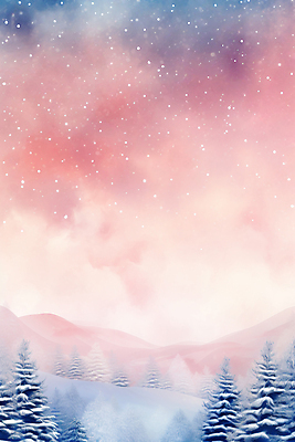 JPG 분홍색 백그라운드 겨울 일러스트 자연 수채화 풍경 사람없음 숲 디지털합성 그림 번짐 국내일러스트 AI일러스트 AI콘텐츠 계절 컬러 생태계 파일형식 효과