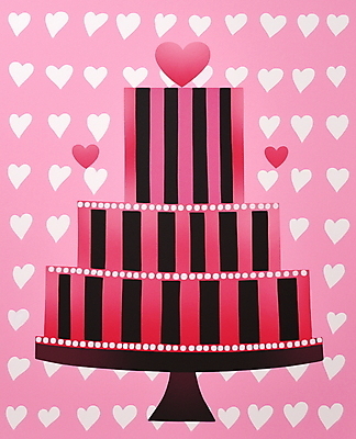 JPG 분홍색 일러스트 발렌타인데이 사람없음 케이크 초콜릿 빈티지 국내일러스트 AI일러스트 AI콘텐츠 카드프레임 컬러 컨셉 데이이벤트 디저트 프레임 파일형식