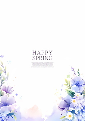 PSD 꽃 일러스트 수채화 프레임 사람없음 여름 봄 풀잎 꽃프레임 카피스페이스 여름배경 봄배경 국내일러스트 식물 계절 백그라운드 잎 공백 풀_식물 파일형식