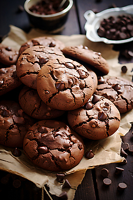 JPG 편집이미지 접시 음식 사람없음 갈색 쌓기 쿠키 초콜릿 달콤 초코칩 초코칩쿠키 2025년 종이호일 트렌드컬러 편집실사 모카무스 AI포토 AI콘텐츠 식기 컬러 모션 디저트 맛 연도 CG 초코쿠키 파일형식