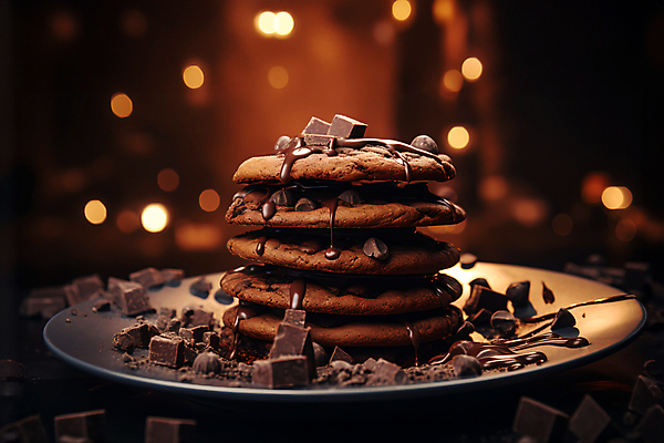 JPG 편집이미지 접시 음식 사람없음 갈색 쌓기 쿠키 초콜릿 달콤 보케 초코칩 초코칩쿠키 편집실사 AI포토 AI콘텐츠 식기 컬러 모션 디저트 맛 CG 초코쿠키 파일형식