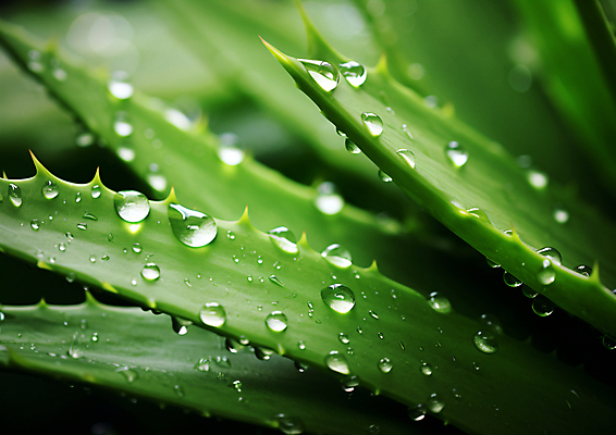 JPG 편집이미지 사람없음 초록색 뷰티 물방울 피부 디지털합성 천연 보습 알로에 알로에베라 편집실사 AI포토 AI콘텐츠 식물 컬러 신체부위 CG 파일형식