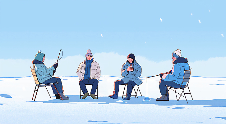 전신 PSD 라이프스타일 여자 남자 겨울 일러스트 낚시 아웃도어 웃음 앉기 여러명 성인 파란색 친구 얼음 낚싯대 겨울옷 빙판 얼음낚시 간이의자 성인만 겨울축제 국내일러스트 자연요소 옷 계절 컬러 다수 의자 관계 모션 레저 표정 사람 생활 축제 낚시용품 파일형식