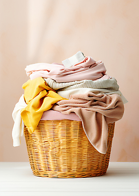 JPG 편집이미지 옷 사람없음 바구니 빨래 가득함 담기 정리 빨래바구니 빨랫감 편집실사 AI포토 AI콘텐츠 가사 모션 CG 파일형식